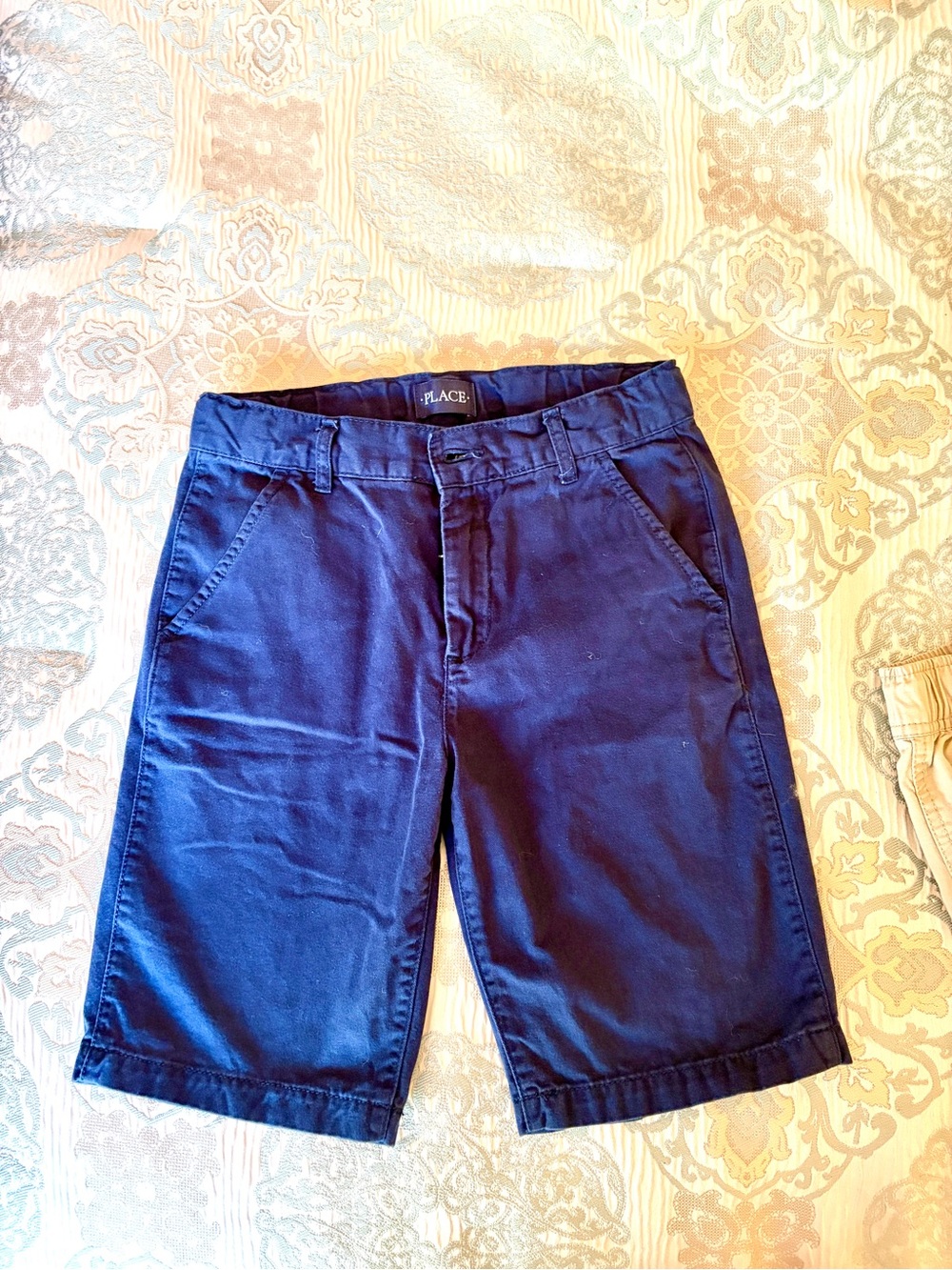 Place Boy’s Navy Flat-Front Chino Shorts